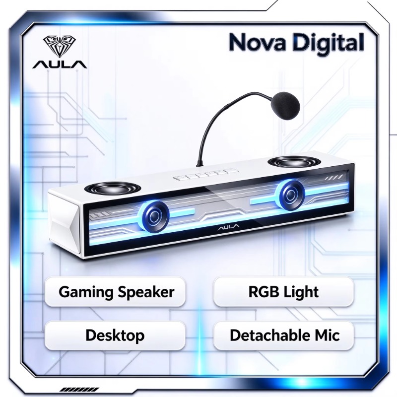 AULA GS8 Gaming Speaker Deskto - огляд і ціна Rgb Computer Soundbar For Pc