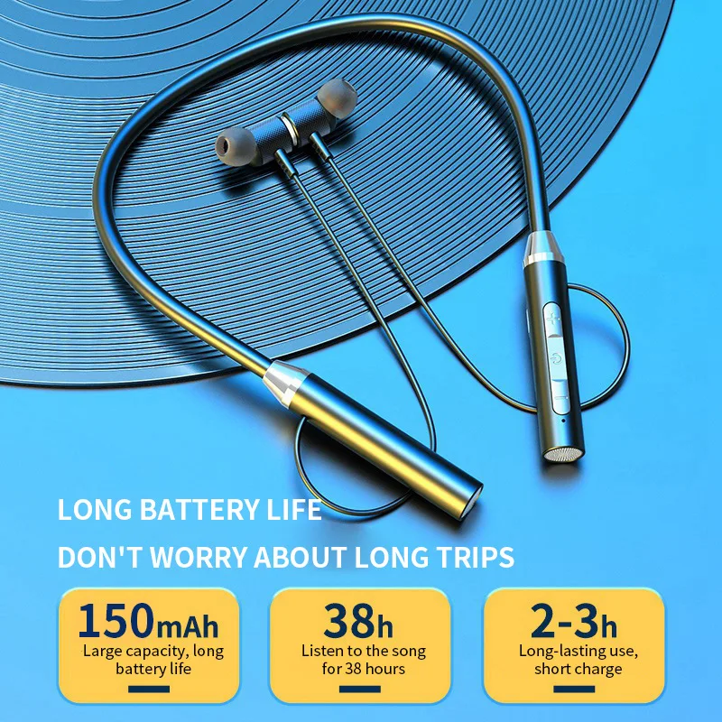 9D Bluetooth Earphones Wireles - огляд і ціна Magnetic Neckband Sports Earphones