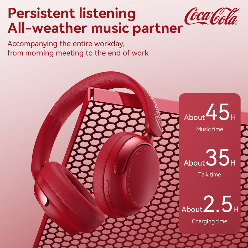 Coca‑Cola T-68Lite Co‑branded  - огляд і ціна Anc Wireless Over Ear Headphones