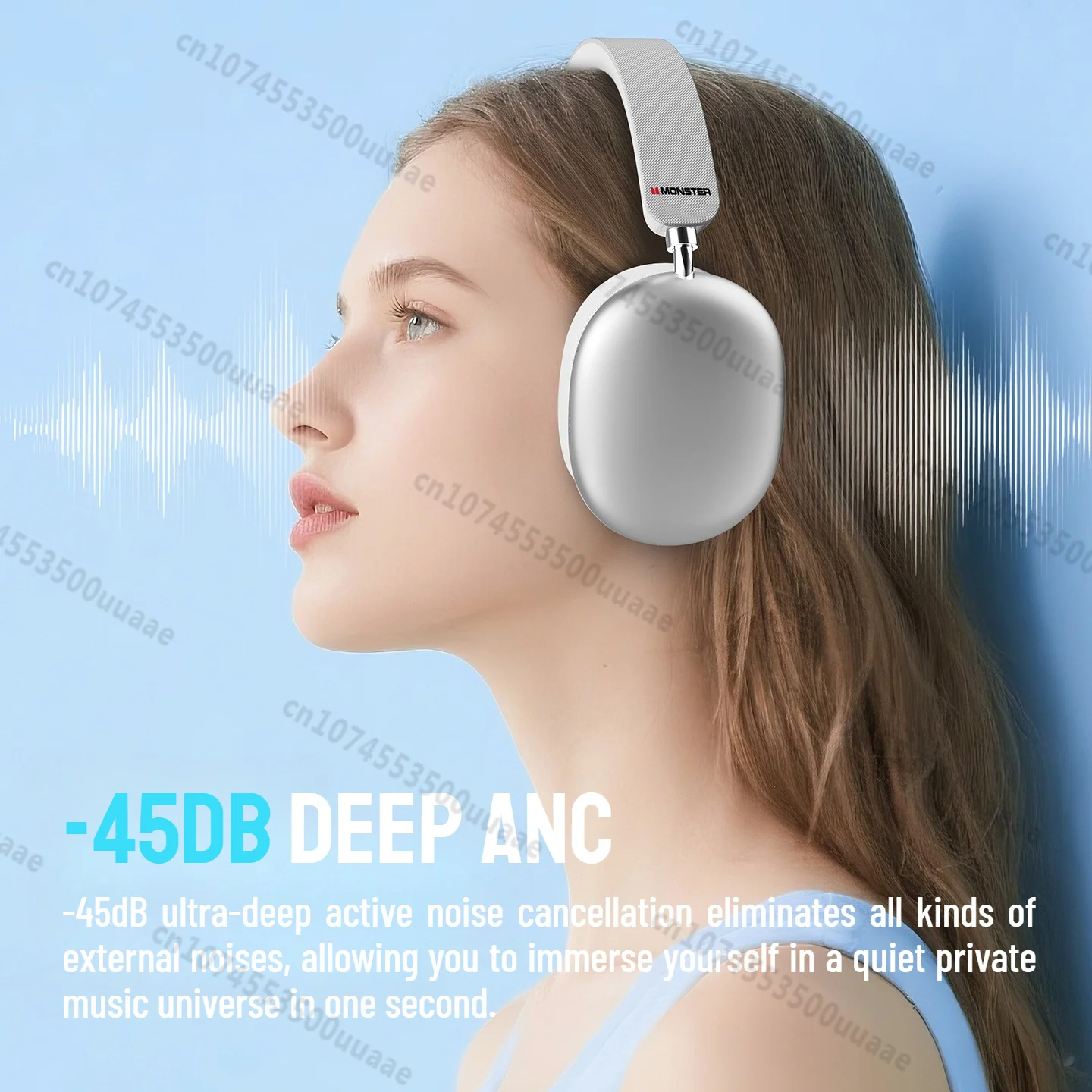 Monster AH100 -45dB ANC Headph - огляд і ціна Anc Wireless Over Ear Headphones