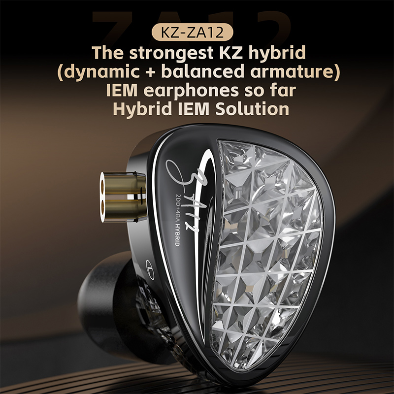 KZ ZA12 2DD+4BA Hybrid IEM Hea - огляд і ціна Planar Magnetic Iem Earphones