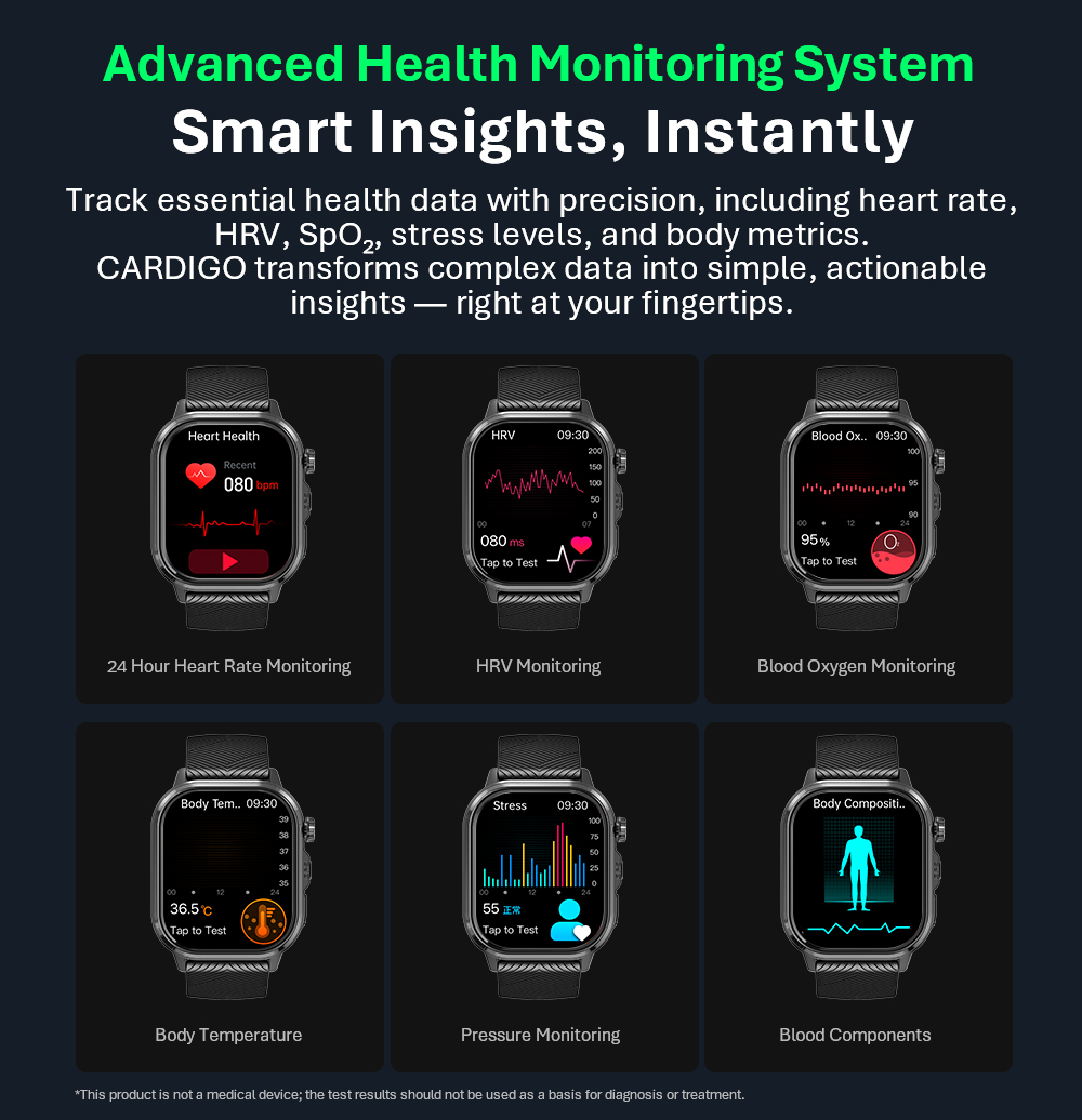 VALDUS CARDIGO Men Women ECG H - огляд і ціна Smartwatches