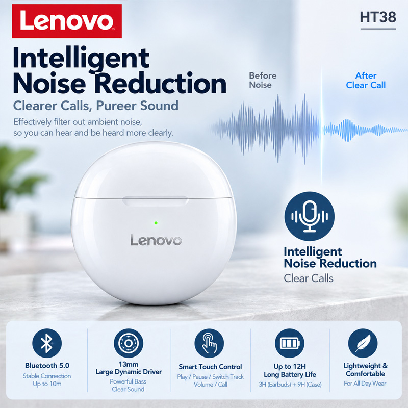 Lenovo HT38 TWS Sport Earphone - огляд і ціна Type C Wired Earphones With Mic